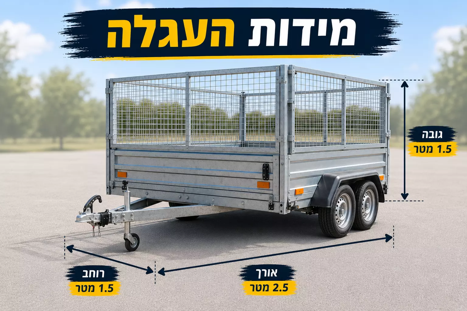 עגלה נגררת להשכרה בנתיבות